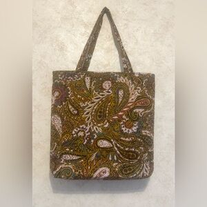 Vera Bradley North South Large Tote Buta Spray Quilted NWT Zip to Close